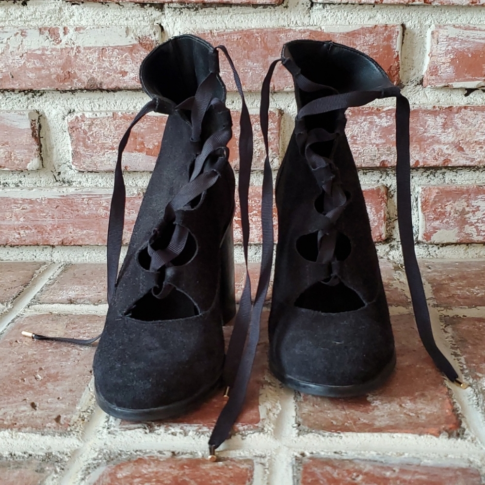 Topshop lace up heeled booties - Picture 3 of 7